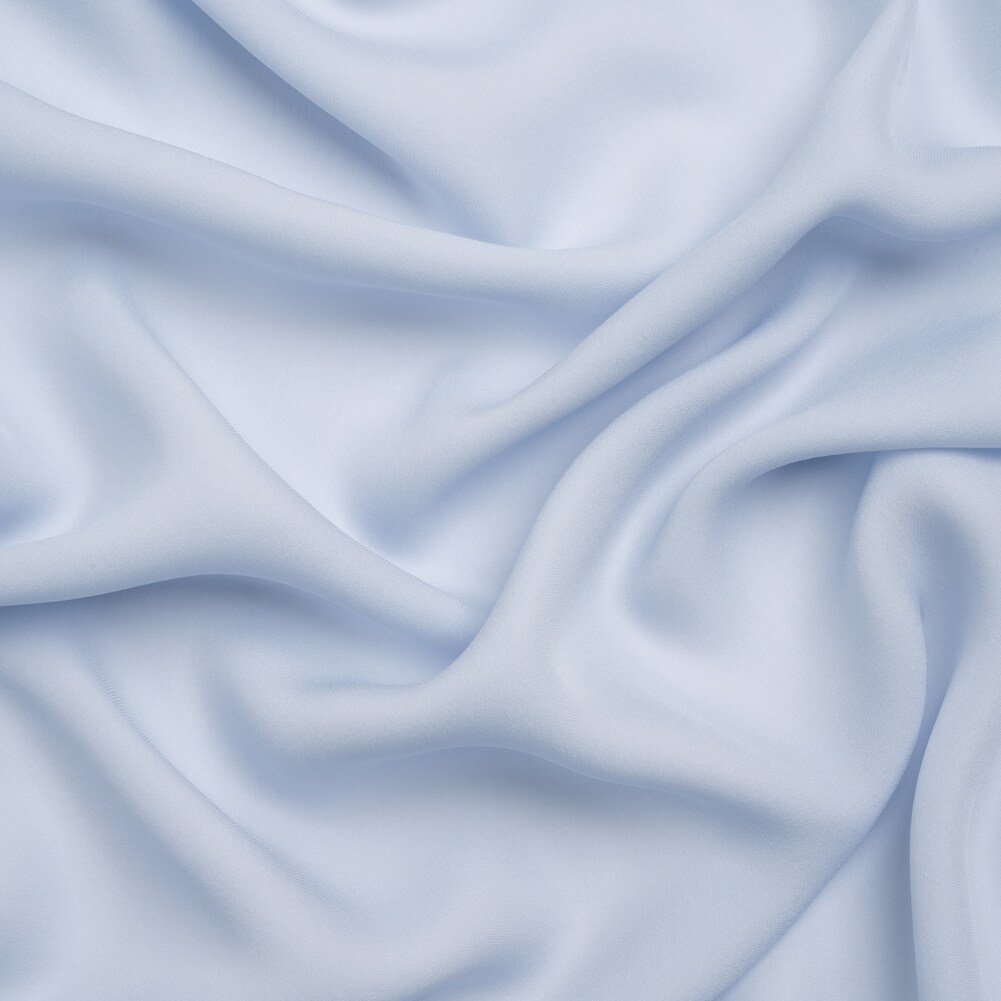 1 Yard Icelandic Blue Silk Double Georgette Premium Blouse Dress Fabric, 44 Inches Wide