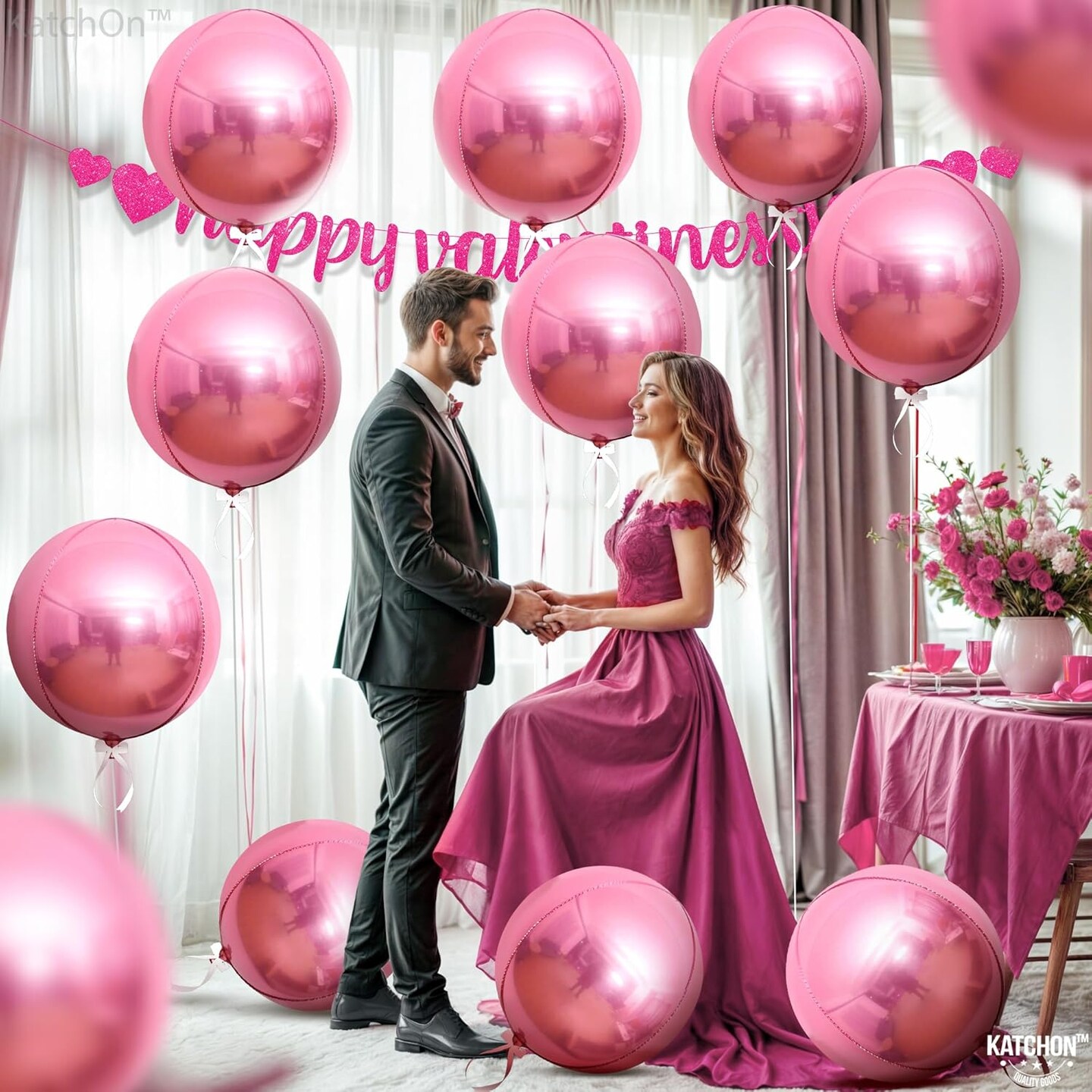 Pack of 12 | Light Pink Mylar Balloons for Flamingo Party Decorations(Light Pink)