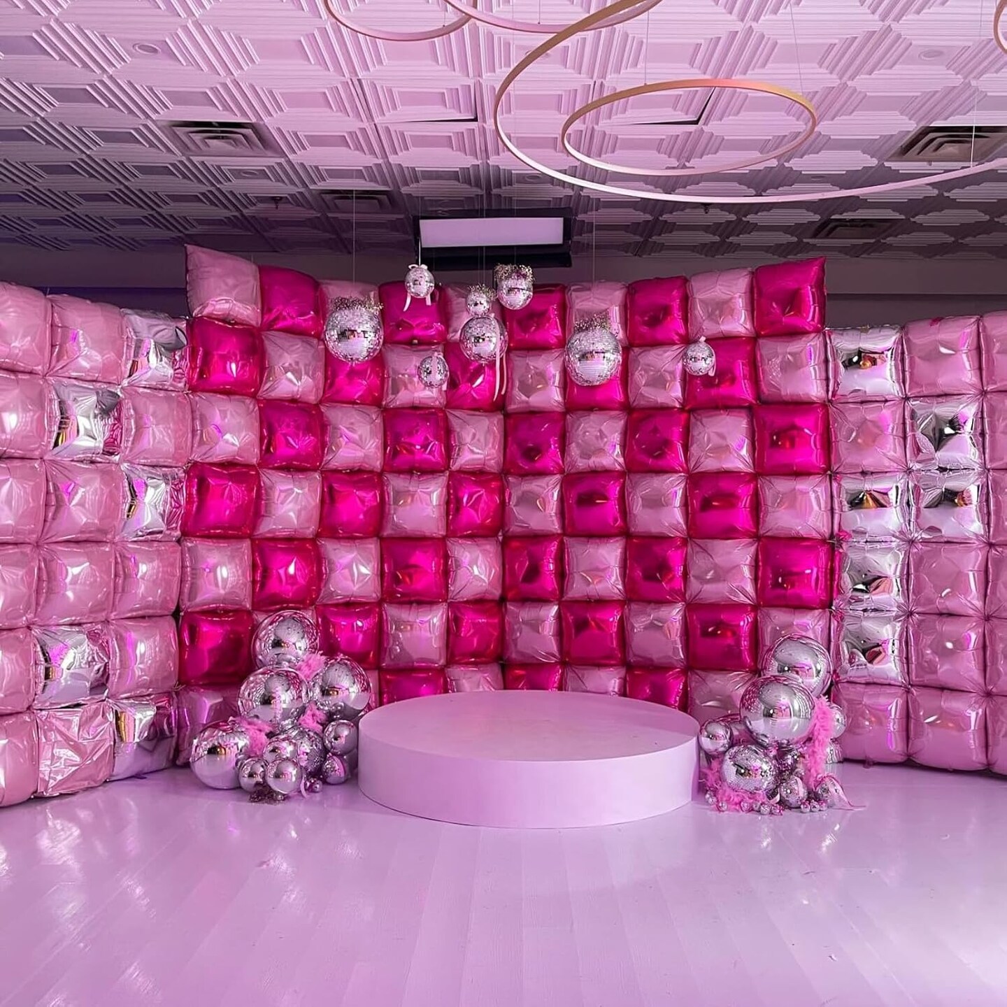 19 Inches Pink Metallic Foil Balloons Tunnel Arch Kit( Red and Pink)