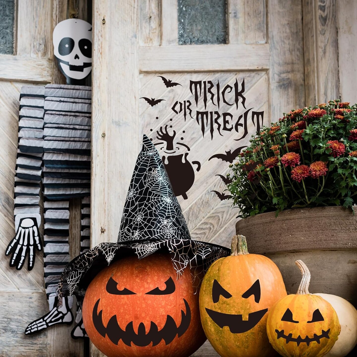 24 PCS Halloween Stencils for Painting Reusable Pumpkin Ghost(24pcs Halloween)