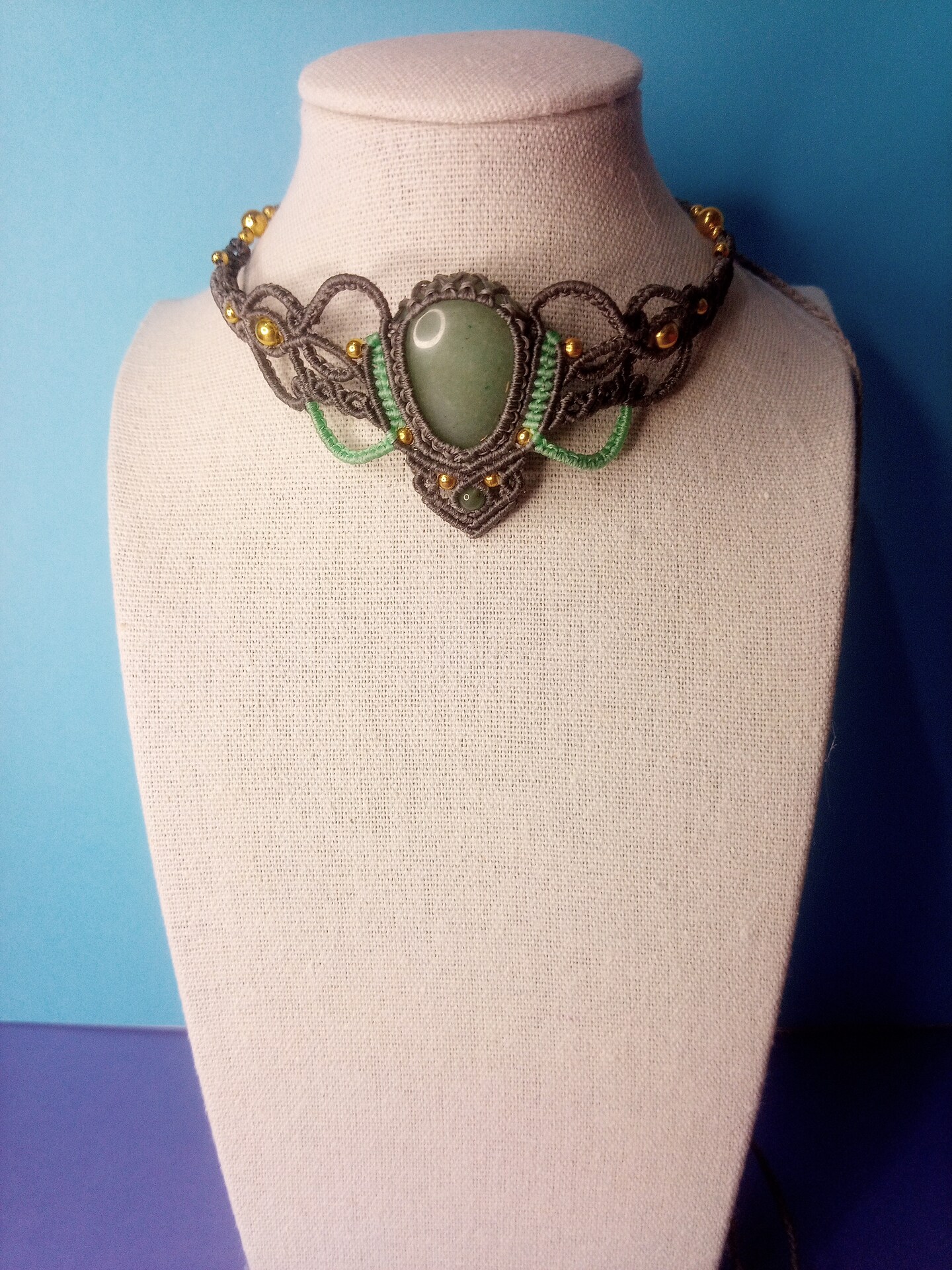 Handmade aventurine micro macrame choker | MakerPlace by Michaels