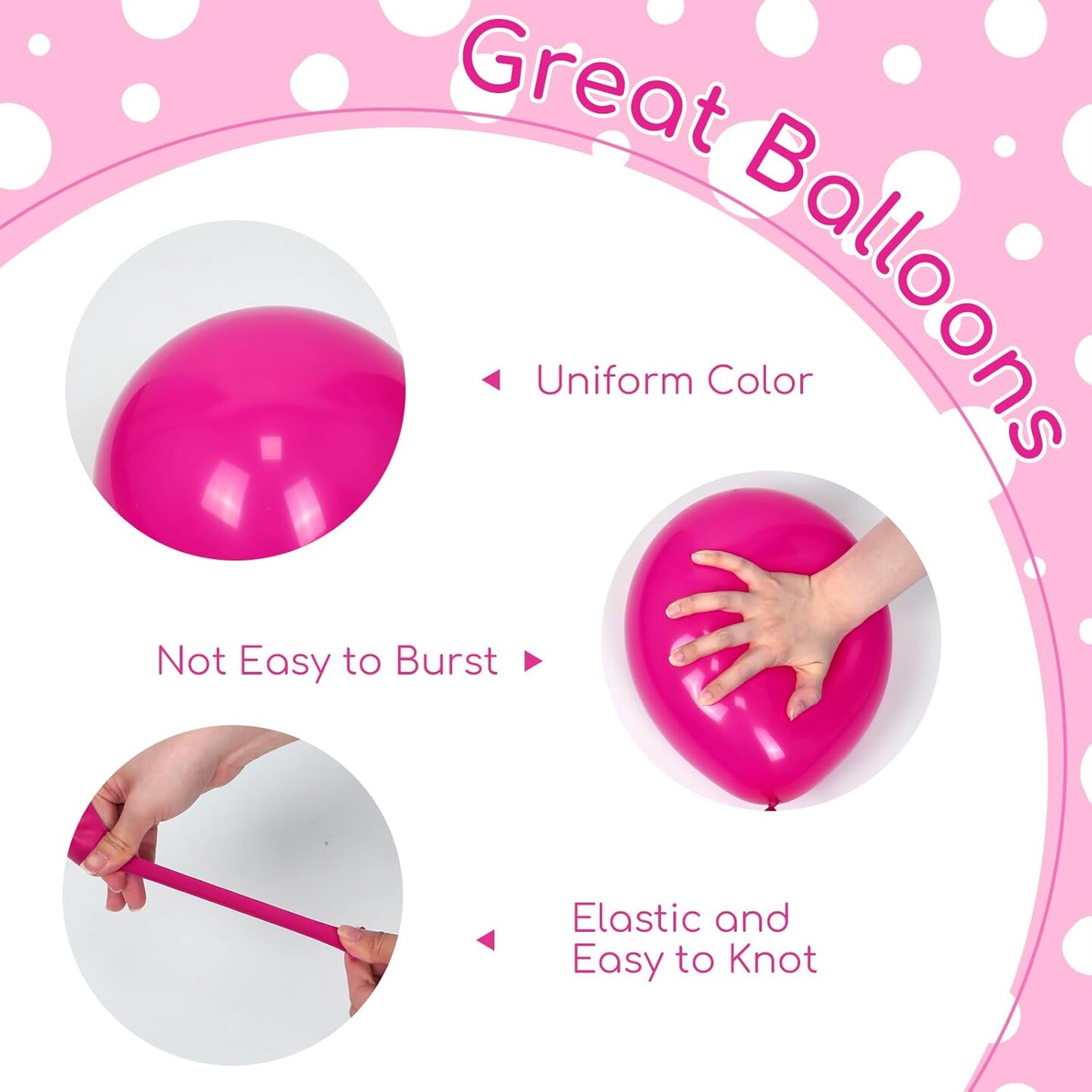 12inch with Hot Pink Black Print Confetti BalloonsFoil Balloon(Pink Black)