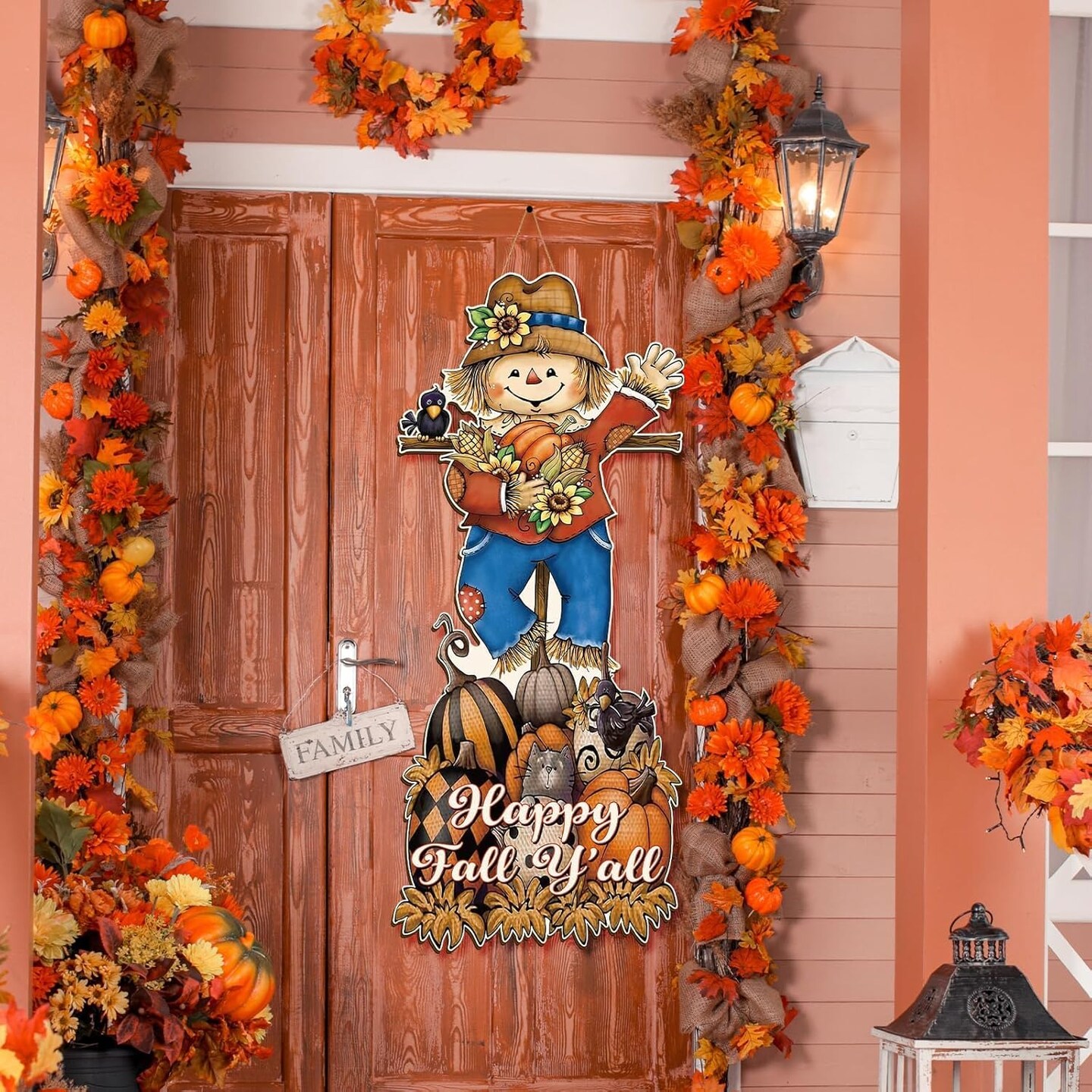 Home Door Sign Large Scarecrow Door(Scarecrow)