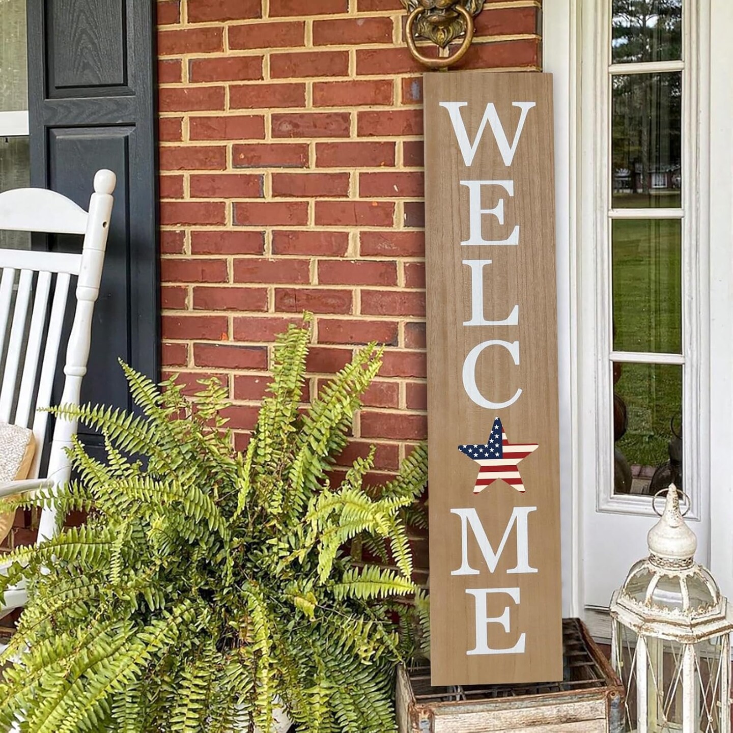 Wooden Porch Welcome Sign (Wood)