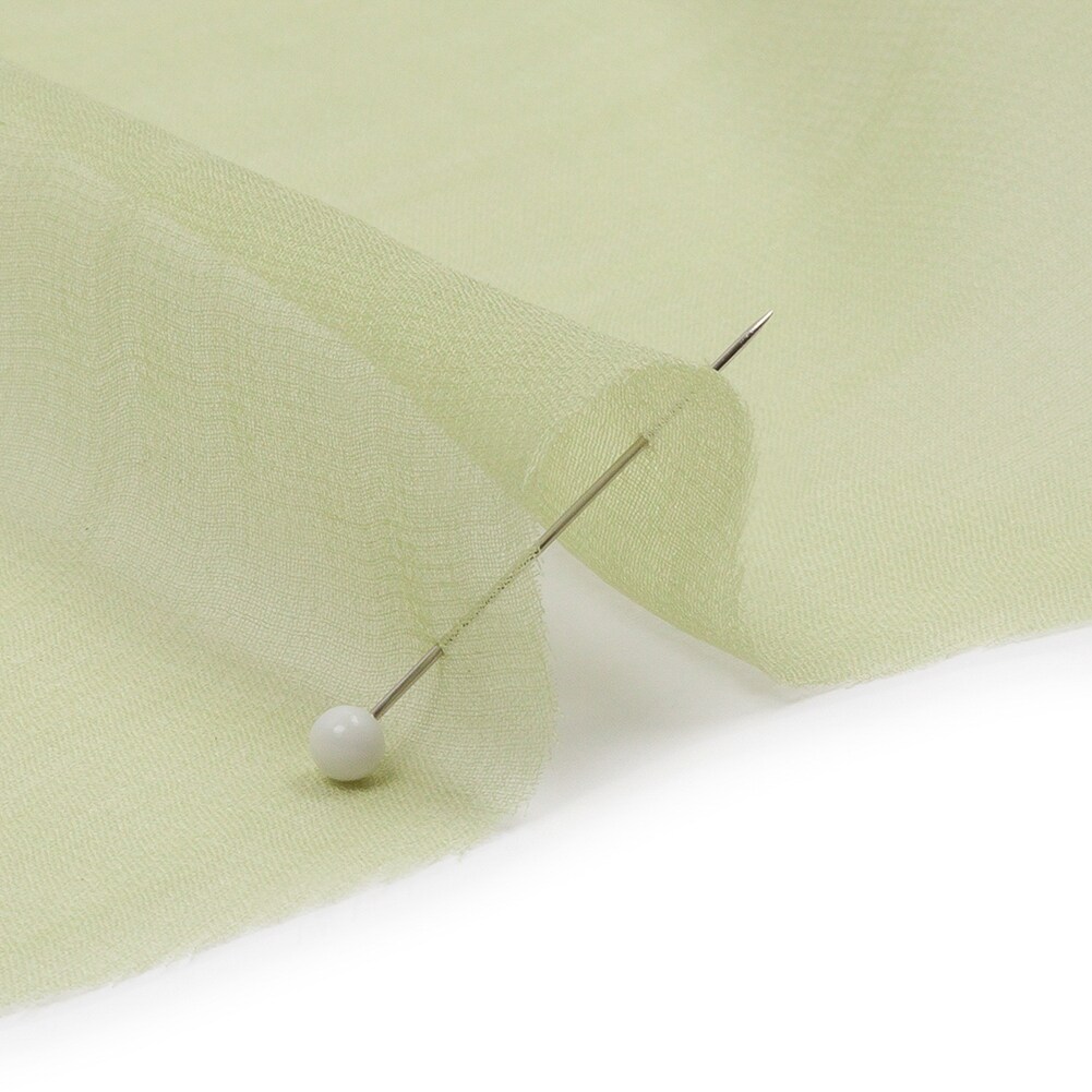 1 Yard Premium Silk Chiffon Fabric Sheer Lightweight Flowing Nile Green 54 Inch Width