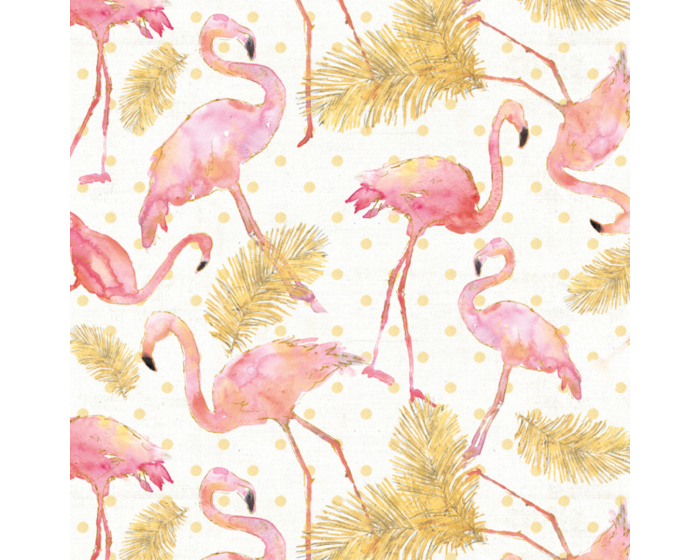 Flamingo Paradise Cotton Fabric | By the Yard | Sewing and Crafting | 44 inches wide