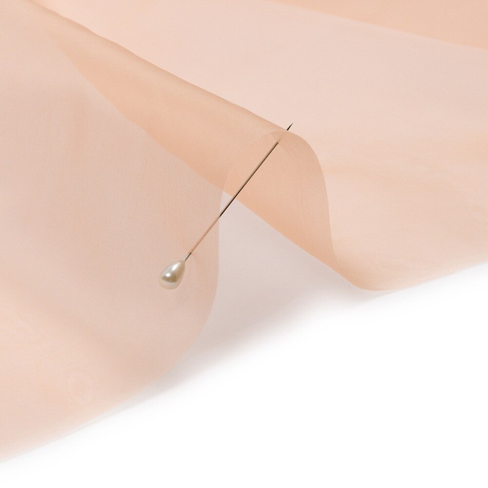 1 Yard Peach Silk Organza for Evening Ensemble Special Occasion Dress 44 Inch Width