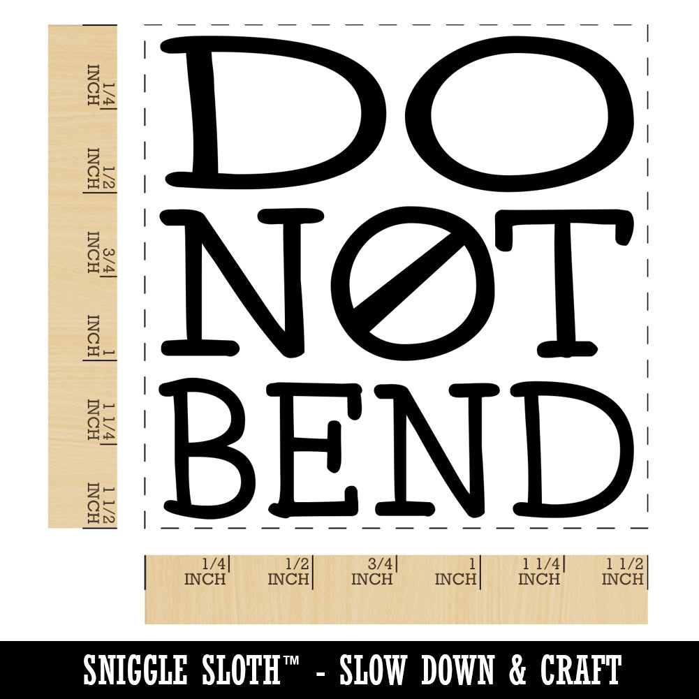 Do Not Bend Stacked Fun Text Self-Inking Rubber Stamp Ink Stamper