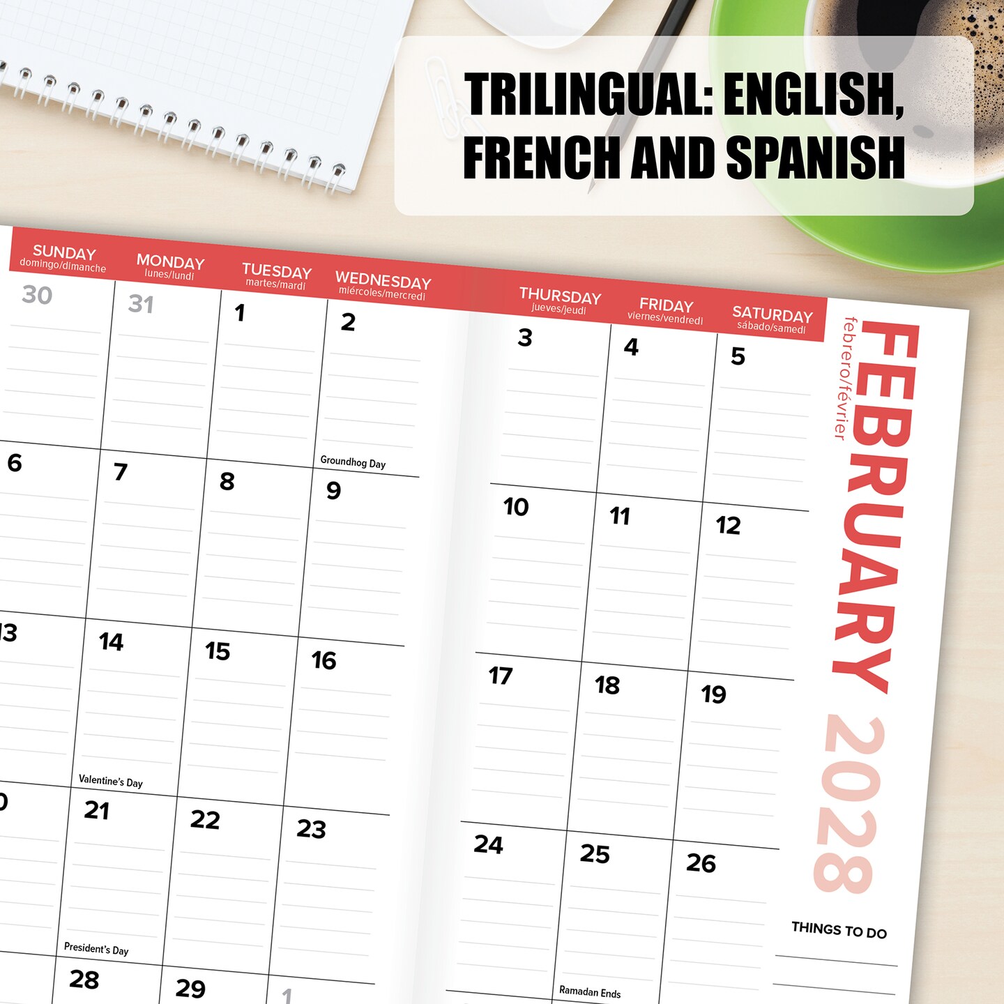 Lemon & Blush Academic Year 2-Year July 2026 - June 2028 Pocket Planner