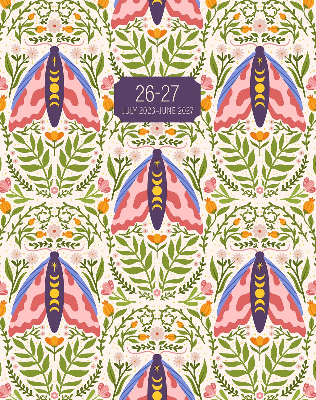 Verdant Folk Academic Year July 2026 - June 2027 7.5" x 9.5" Booklet Monthly Planner