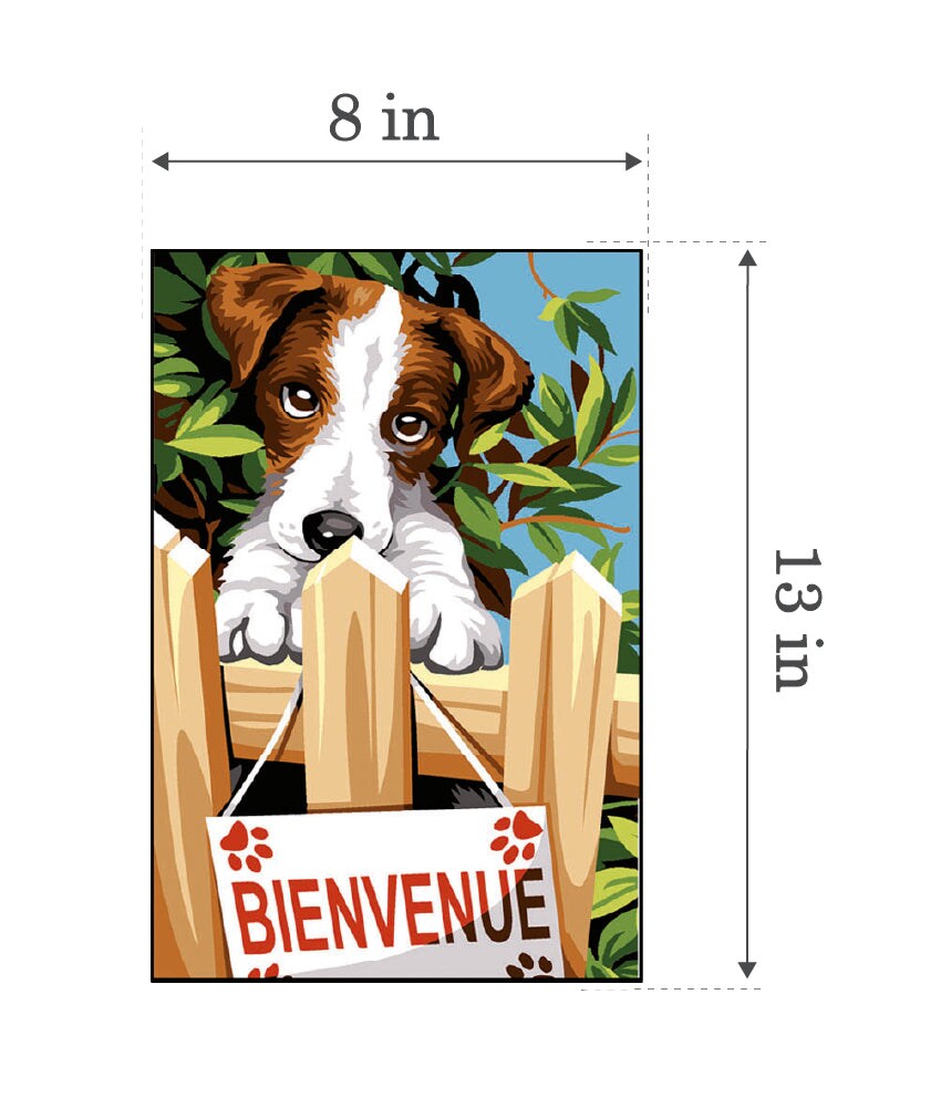 Needlepoint canvas for halfstitch without yarn Welcome SEU928.366 Seg De Paris Printed Tapestry Canvas