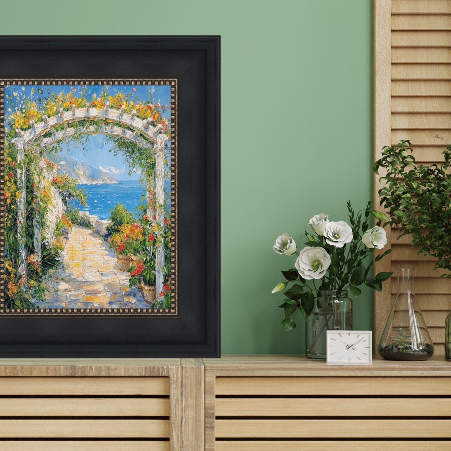 Wide Black Scoop With Gold Bead Picture Frame 18x24 frame