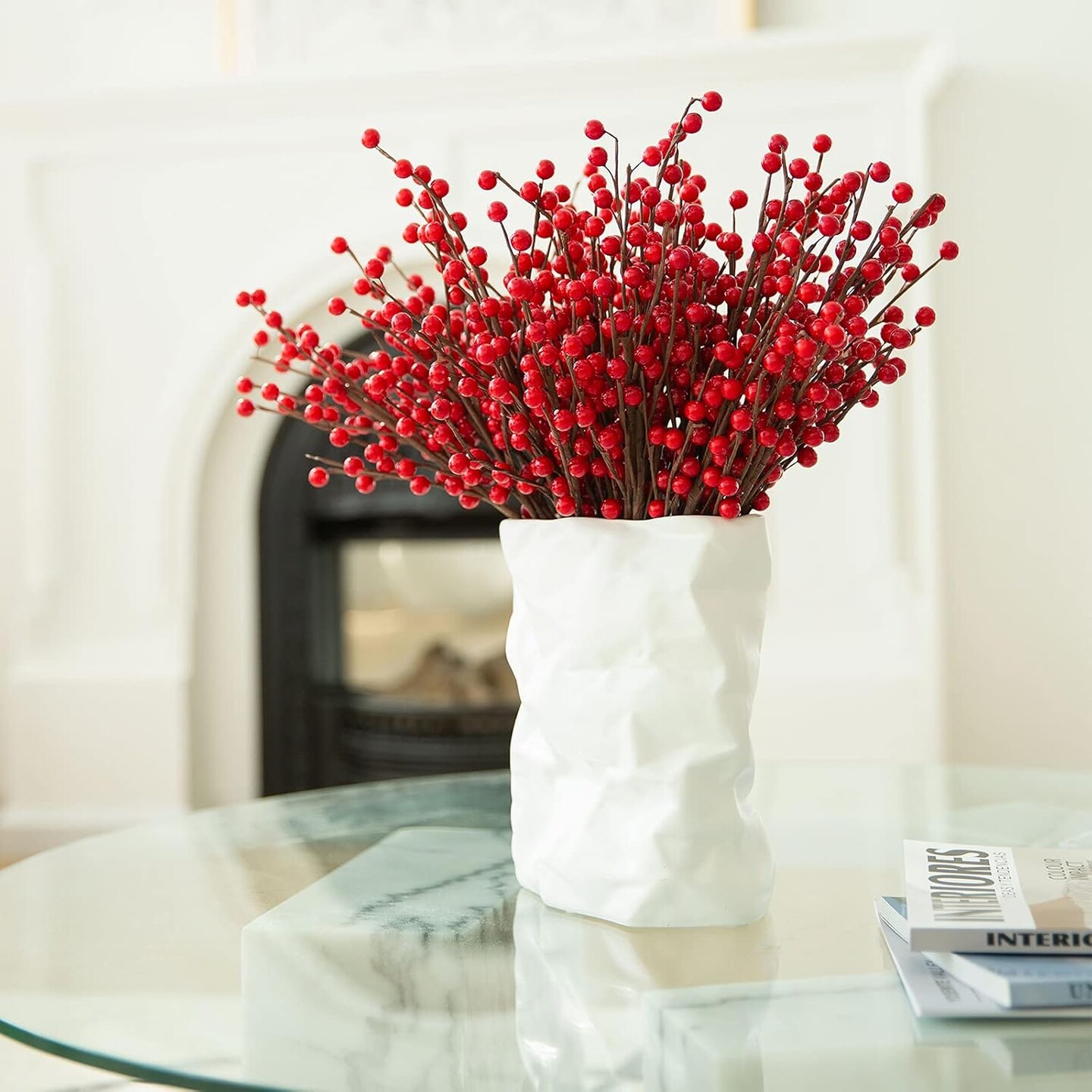 Red Berries Christmas Decor, Picks(12pack)