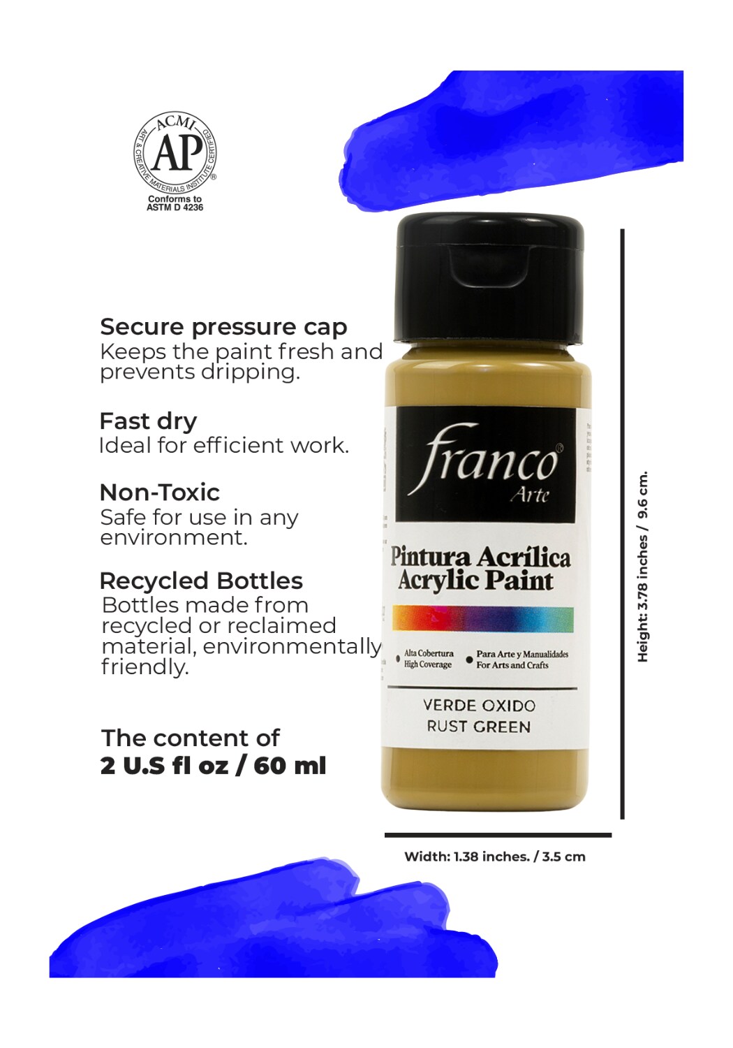 18096 Acrylic Paint 2 U.S fl oz / Rust Green