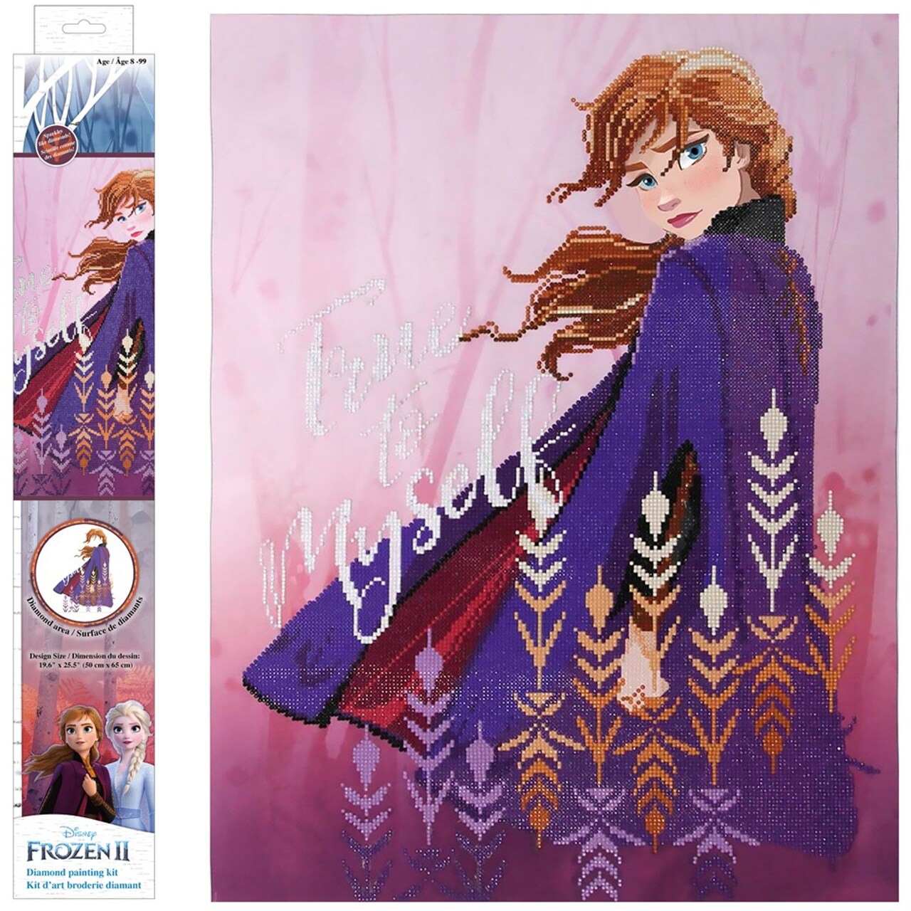 Diamond Dotz True to Myself, Frozen Diamond Painting Kits for Adults - Diamond Art Kits a Relaxing Creative Craft Kit with Dotz Gems 25.6x19.7