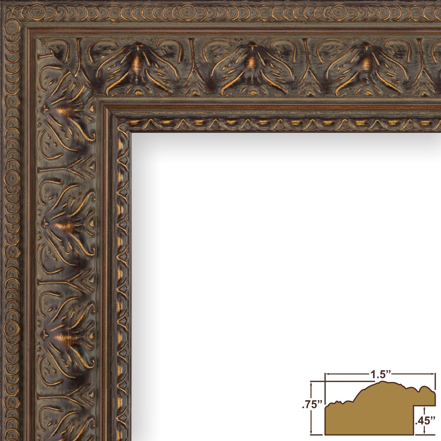 24x30 Medici 1.5 Inch Wood Moulding, Wall Display Frame for Art, Posters, or Photos wallsthatspeak