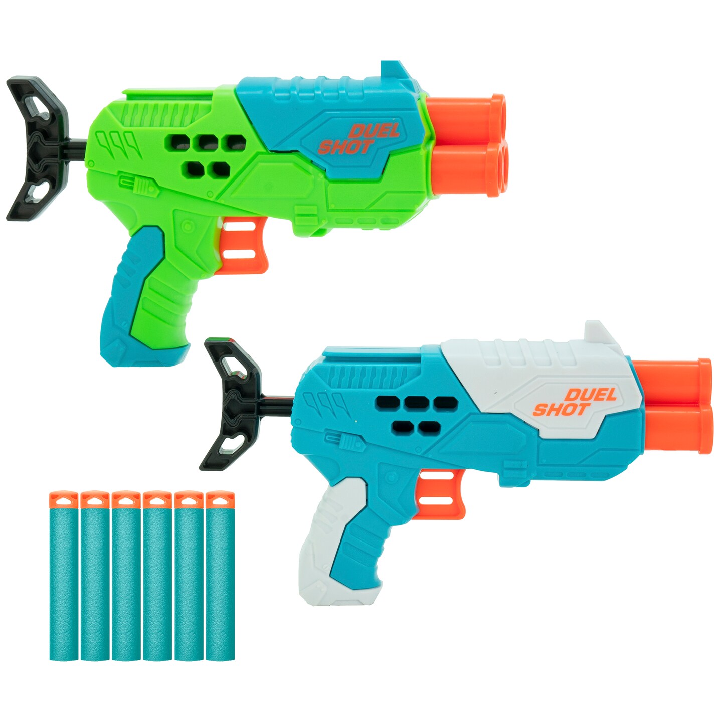 Duel Shot 2 Pack Dart Blasters W/ 6 Accu-Blast Darts, Ages 6+