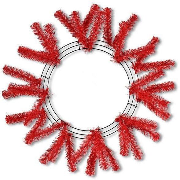 15-24&#x22; Work Wreath Form: Red