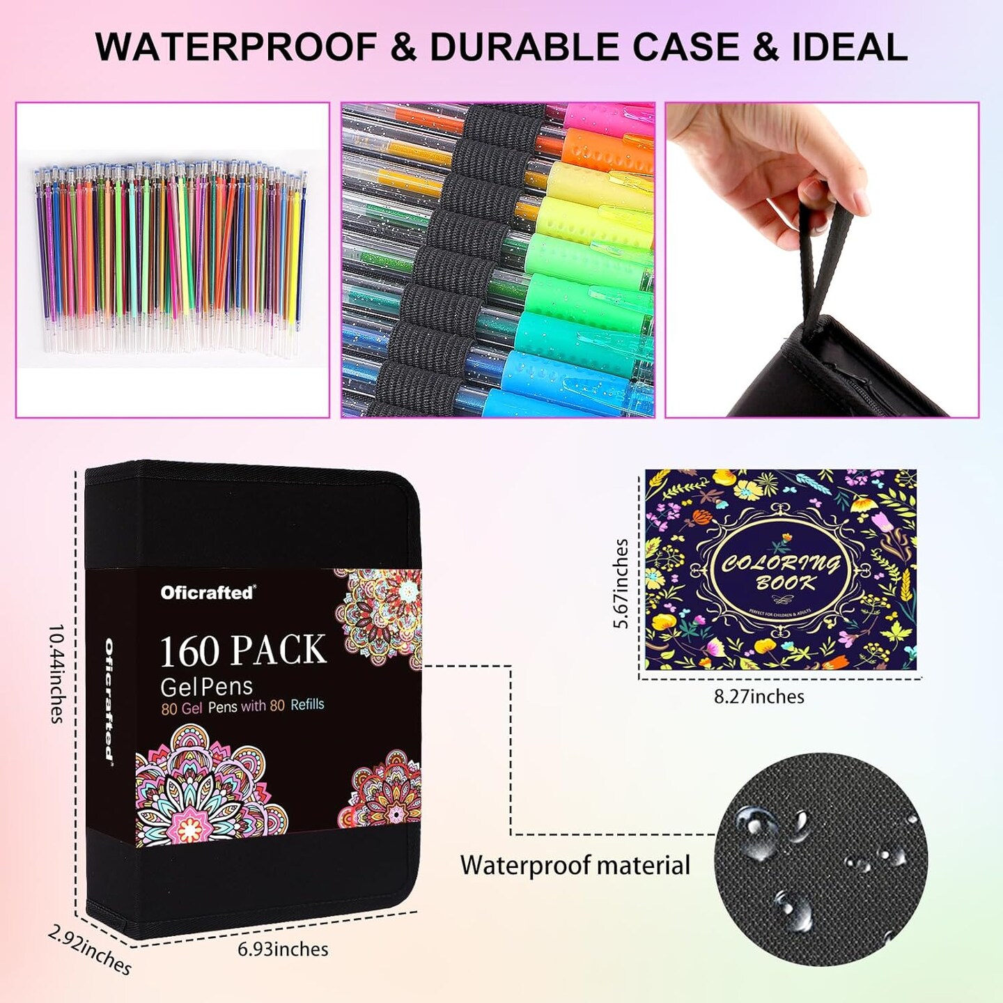 160 Pack Gel Pens - 80 Colors Pens with 80 Refills