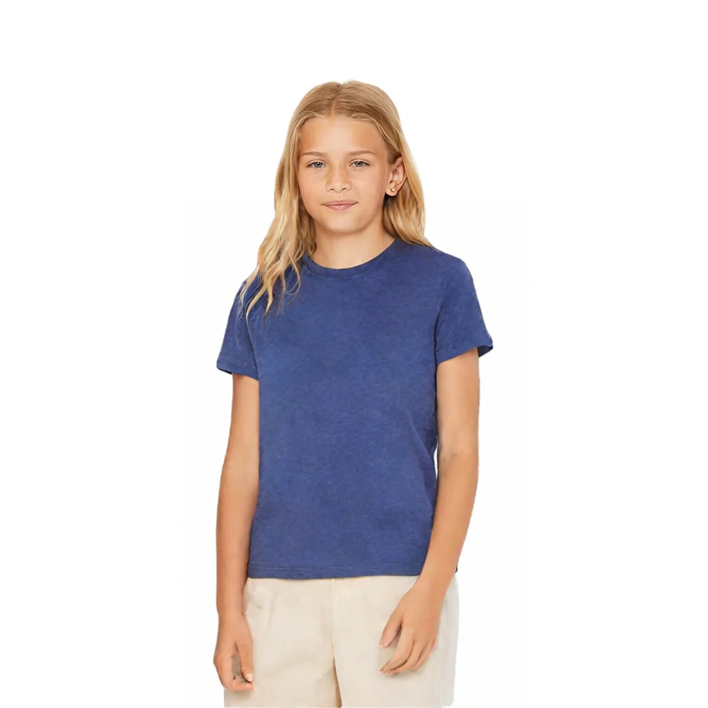 BELLA+CANVAS Slim Fit Youth Crew Neck Triblend Tee for Casual Wear, School Outfit & Everyday Comfort Kids Shirt