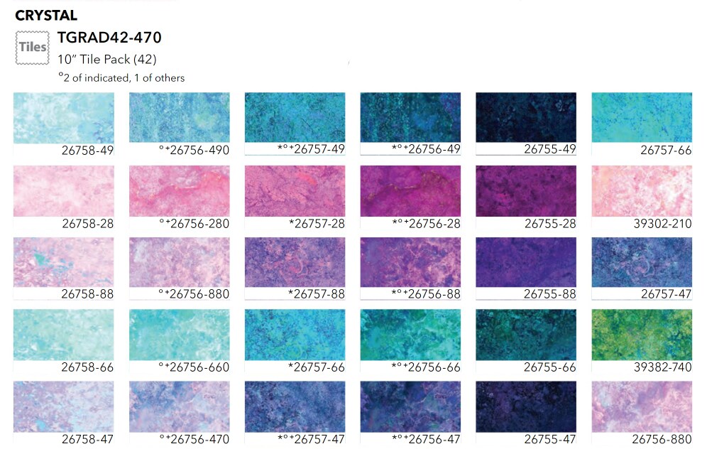 Stonehenge Gradations 10&#x22; Square Pack (Layer Cake) in Crystal by Linda Ludovico for Northcott (TGRAD42-470)