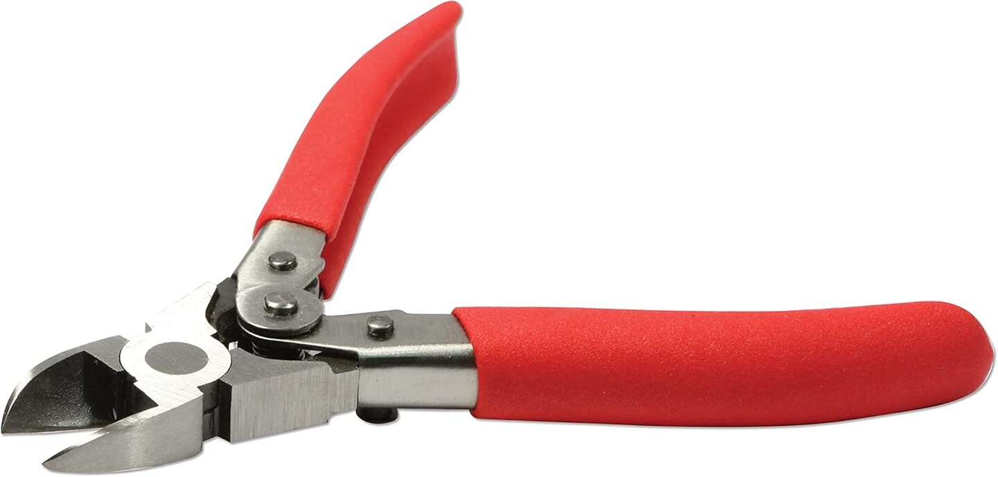 The Beadsmith Heavy Duty Cutter – 6.5 inches (165mm) – Hardened Steel Blades – Red Comfort Grip Handle with Safety Lock – Tool for Jewelry Making, Electronics and Micro Mechanics