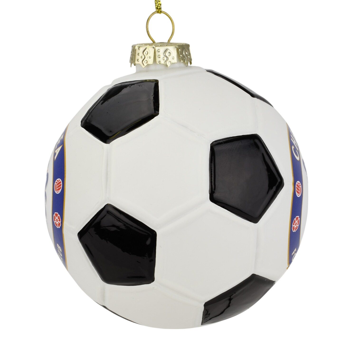 Tree Buddees x Chelsea F.C. Official Football Club Bauble Limited Edition Christmas Ornament - Glass Soccer Ball