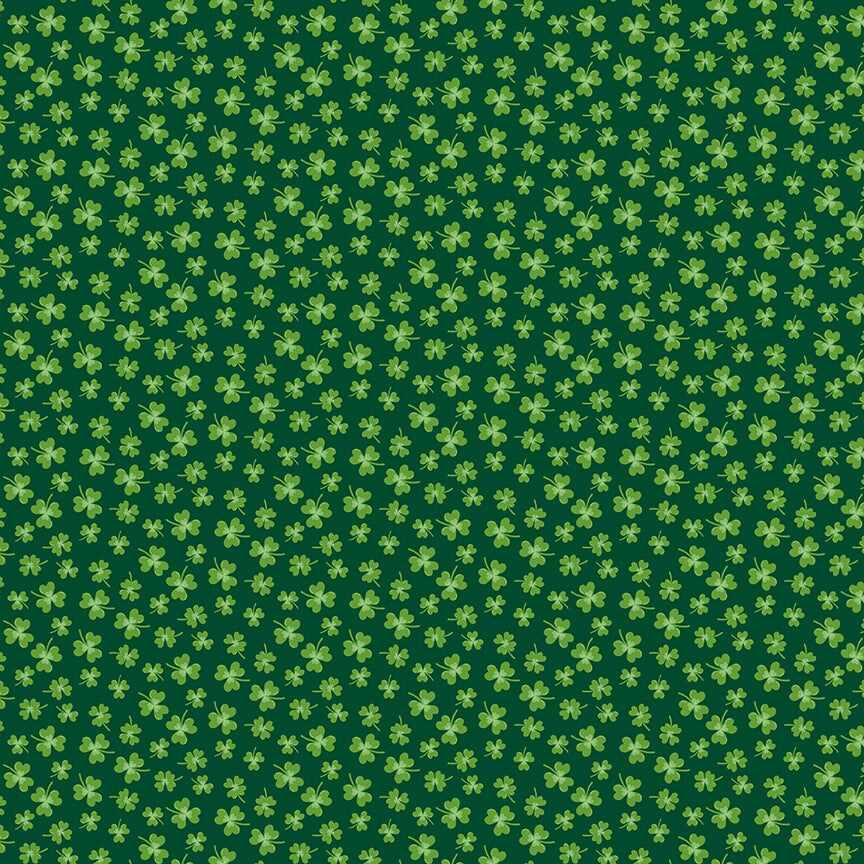 Fabric Riley Blake Green Shamrocks Seasonal Basics by the Quarter Yard C765-GREEN