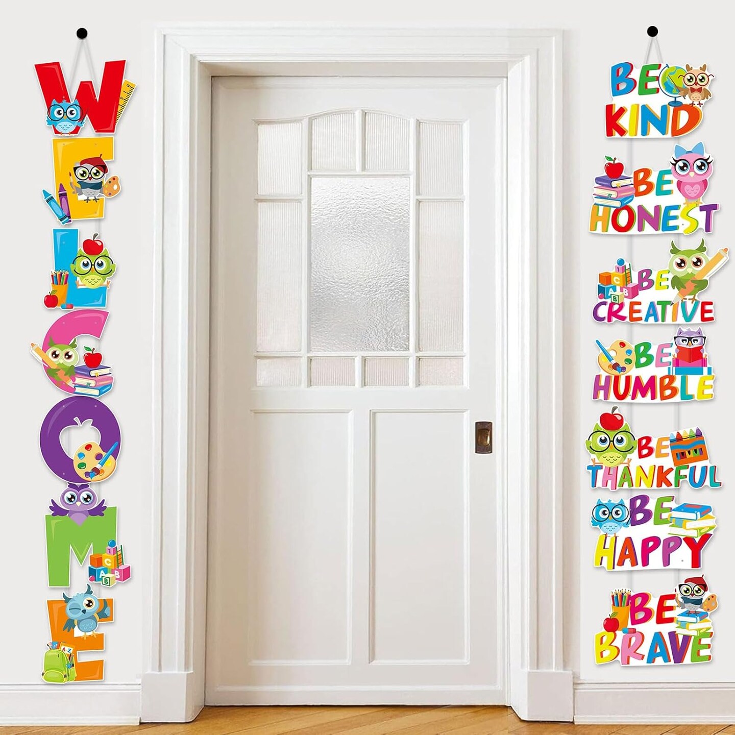 Owl Welcome Back to School Door Sign