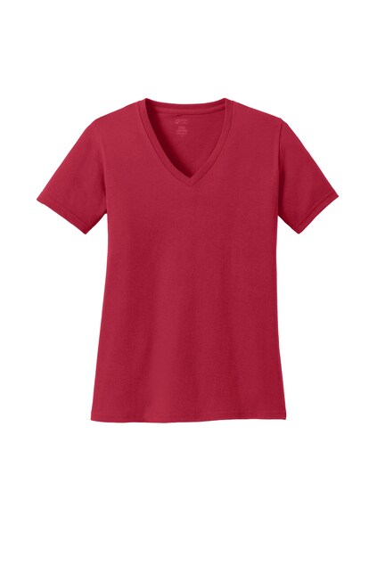Port Company&#xAE; Women&#x2019;s Core Cotton V-Neck T-Shirt