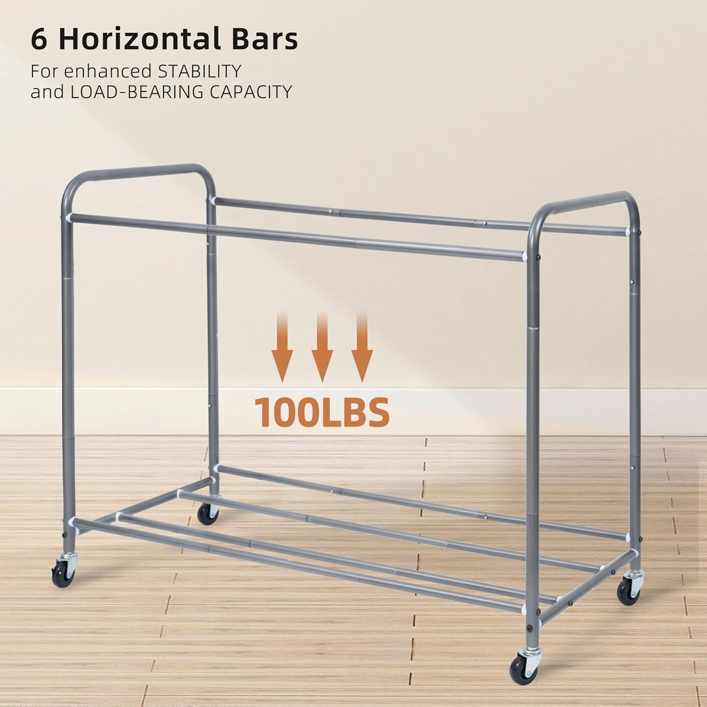 Laundry Sorter 4 Section, 47.8 Gal (181 L) Laundry Hamper with Wheels