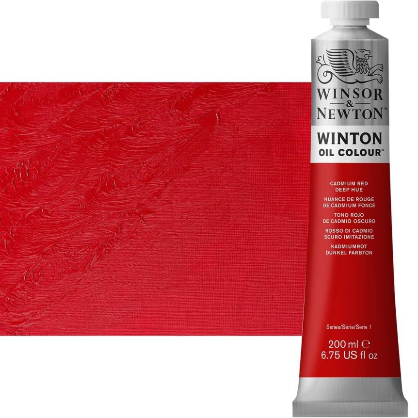 Winsor & Newton Winton Oil Color 200 ml Tube - Cadmium Red Deep Hue
