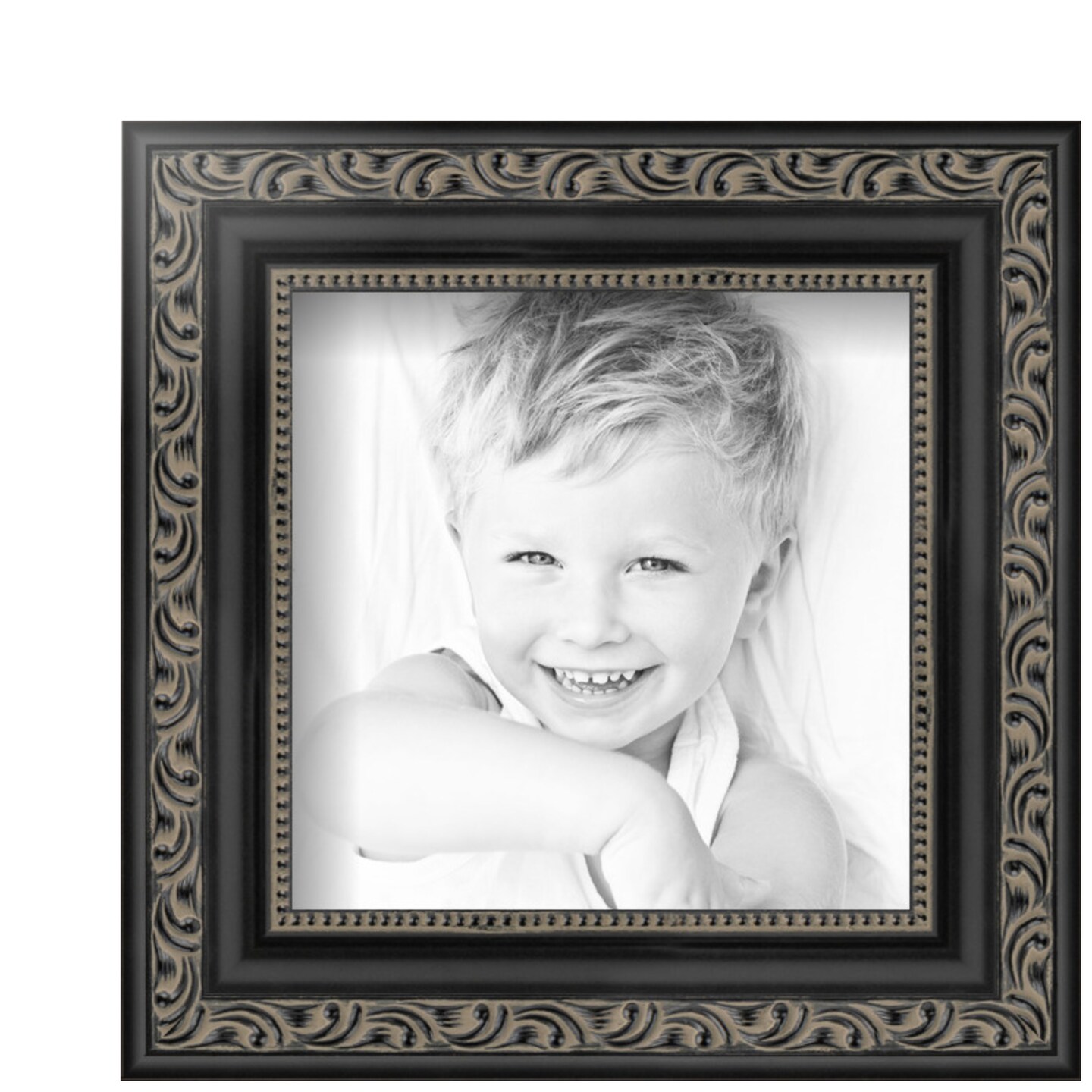 ArtToFrames 5x5 Inch Picture Frame, This 1.25 Inch Custom Wood Poster Frame is Available in Multiple Colors, Great for Your Art or Photos - Comes with Regular Glass and Corrugated Backing (A40AH)