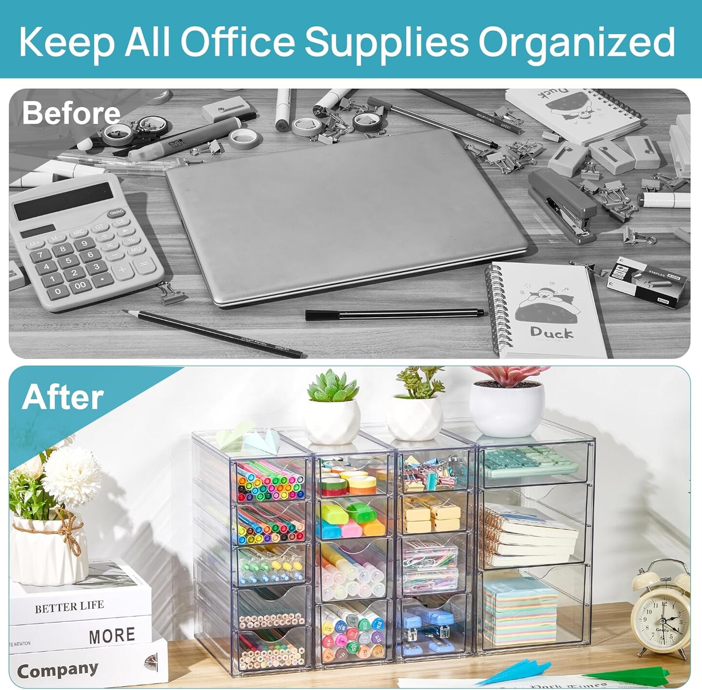 Acrylic Organizer with 16 Drawers (4 Set)