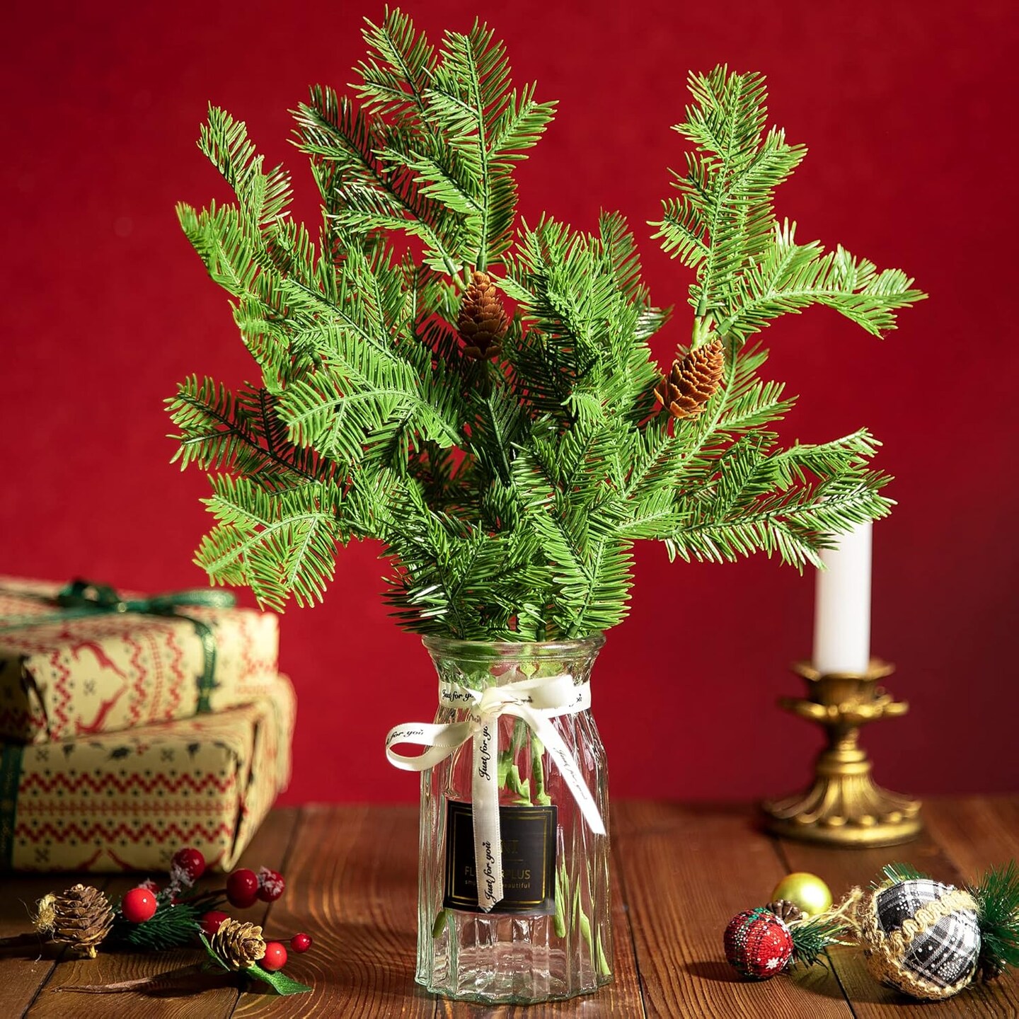 Large Artificial Pine Needles Branches (Green)