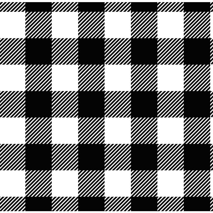 Buffalo Plaid Black White Anti-Pill Premium Fleece Fabric | By The Yard