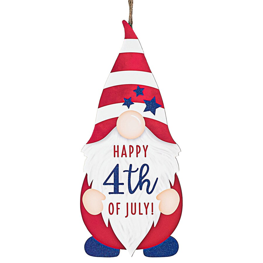 Patriotic 13” 4th of July Gnome Sign – Festive Independence Day Decor”