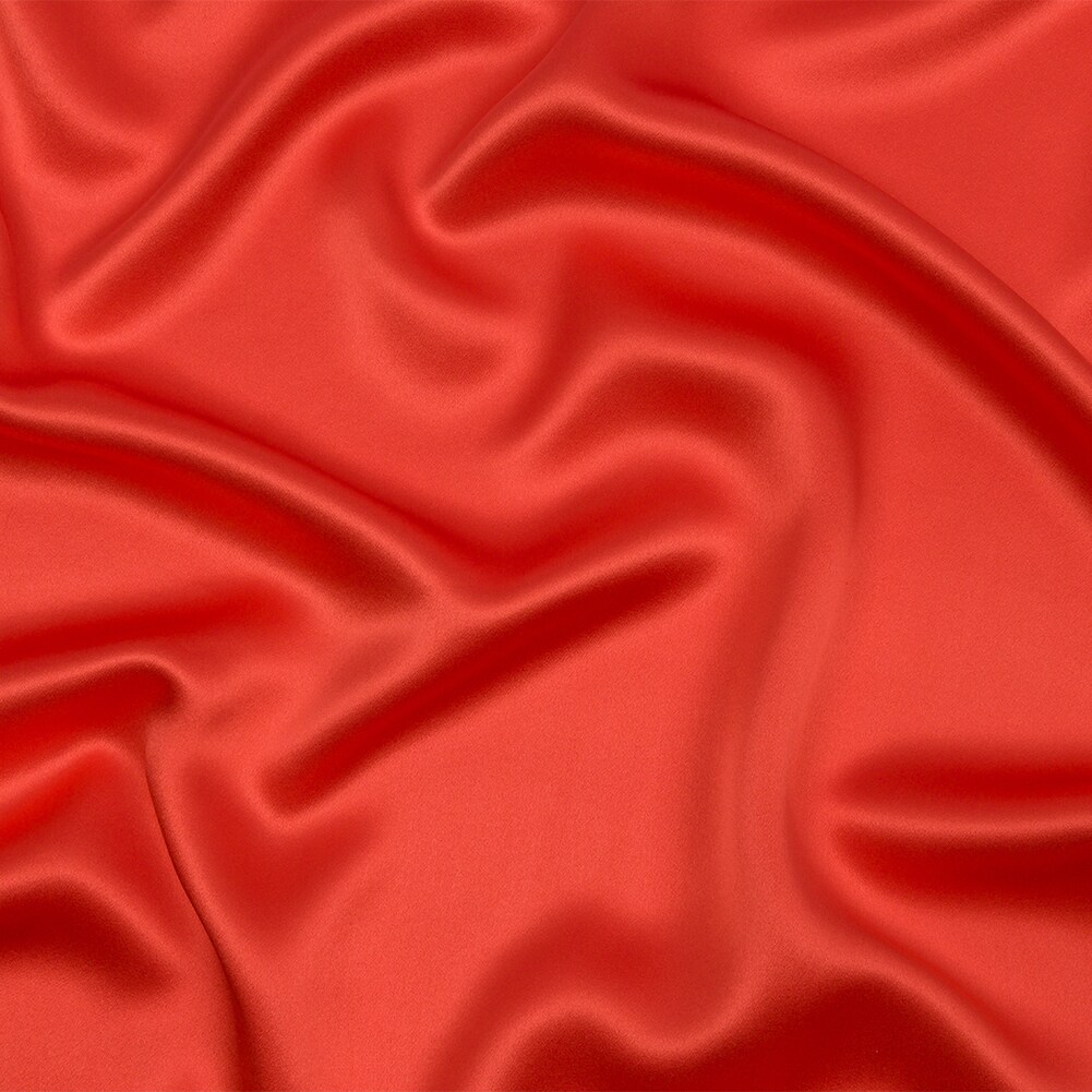 1 Yard Mandarin Silk Charmeuse Fabric 44&#x22; Wide Premium 100% Silk Solid Satin Material Sewing &#x26; Apparel