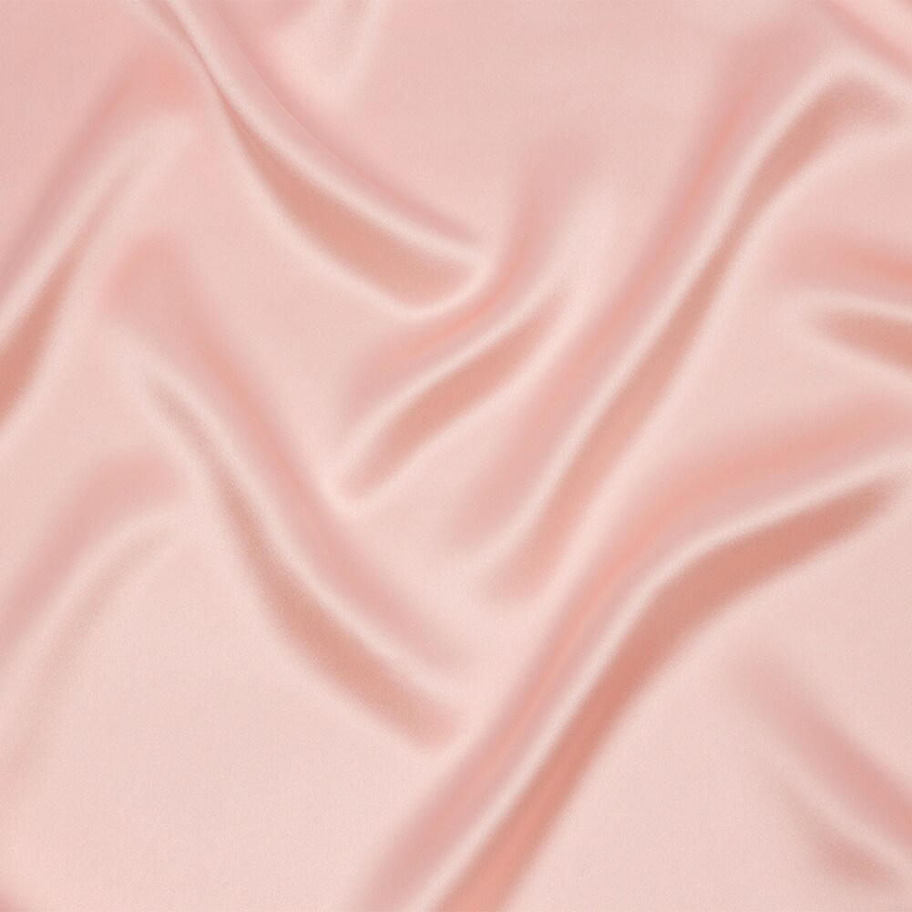 1 Yard Veiled Rose Silk Charmeuse 44&#x22; Wide Luxury Fabric for Dresses, Gowns &#x26; Blouses