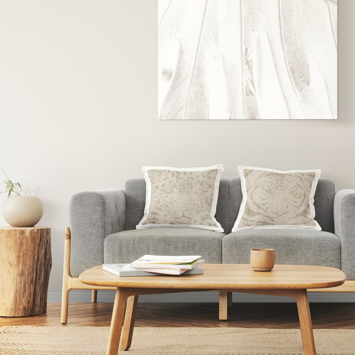 Stupell Industries Majestic Jungle Animals 2 Piece Decorative Printed Throw Pillow Set design by Hannah Dawson, 18 x 7 x 18