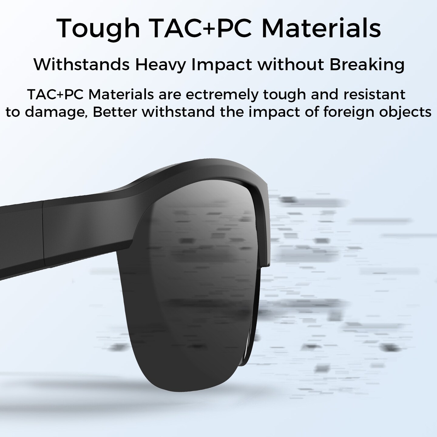 Polarized Bluetooth Smart Glasses w/ Built-in Mic, Open-Ear Audio, IP65 Waterproof &#x26; 5-Hour Battery, Great with iPhone, Samsung, Smart Phones