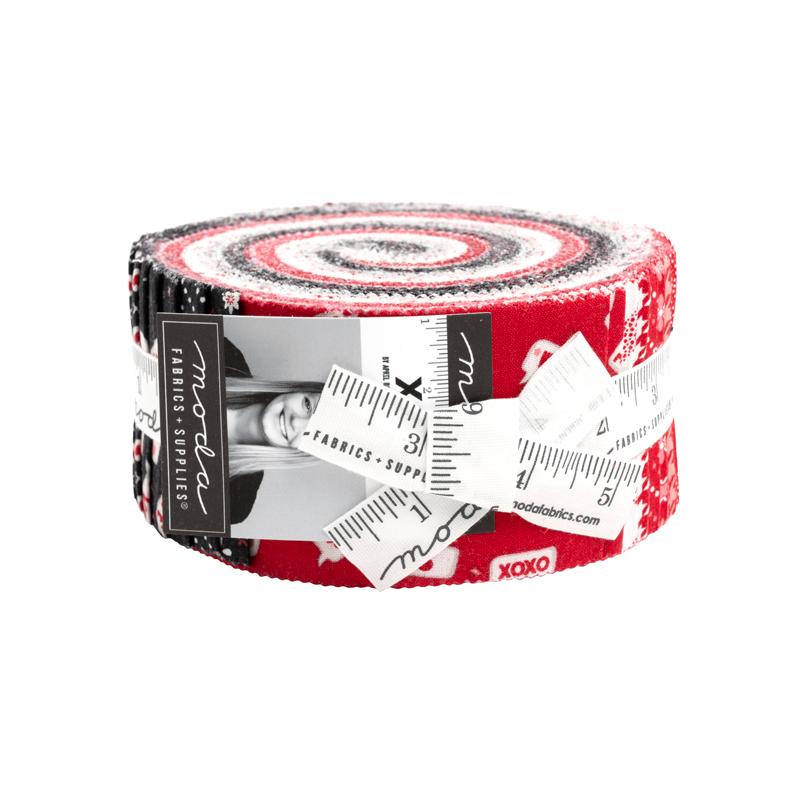 XOXO 2.5&#x22; Strip Roll (Jelly Roll) by April Rosenthal for Moda (24140JR)