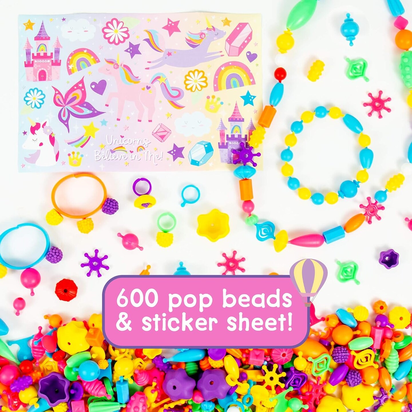 500+ Snap-Together, DIY, Bead Kit