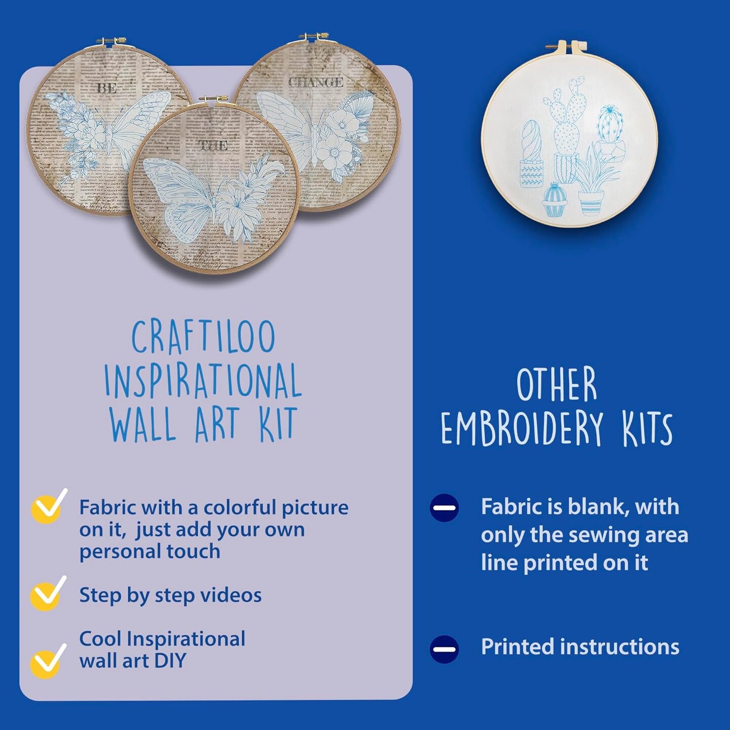 Stamped Embroidery Patterns Starter Embroidery Kit