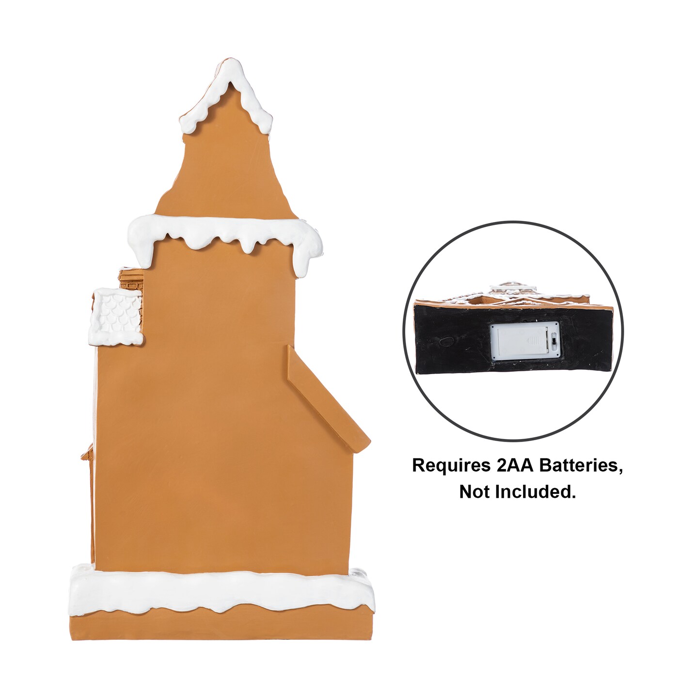 S/5 Christmas Resin Gingerbread House Table Decor Set