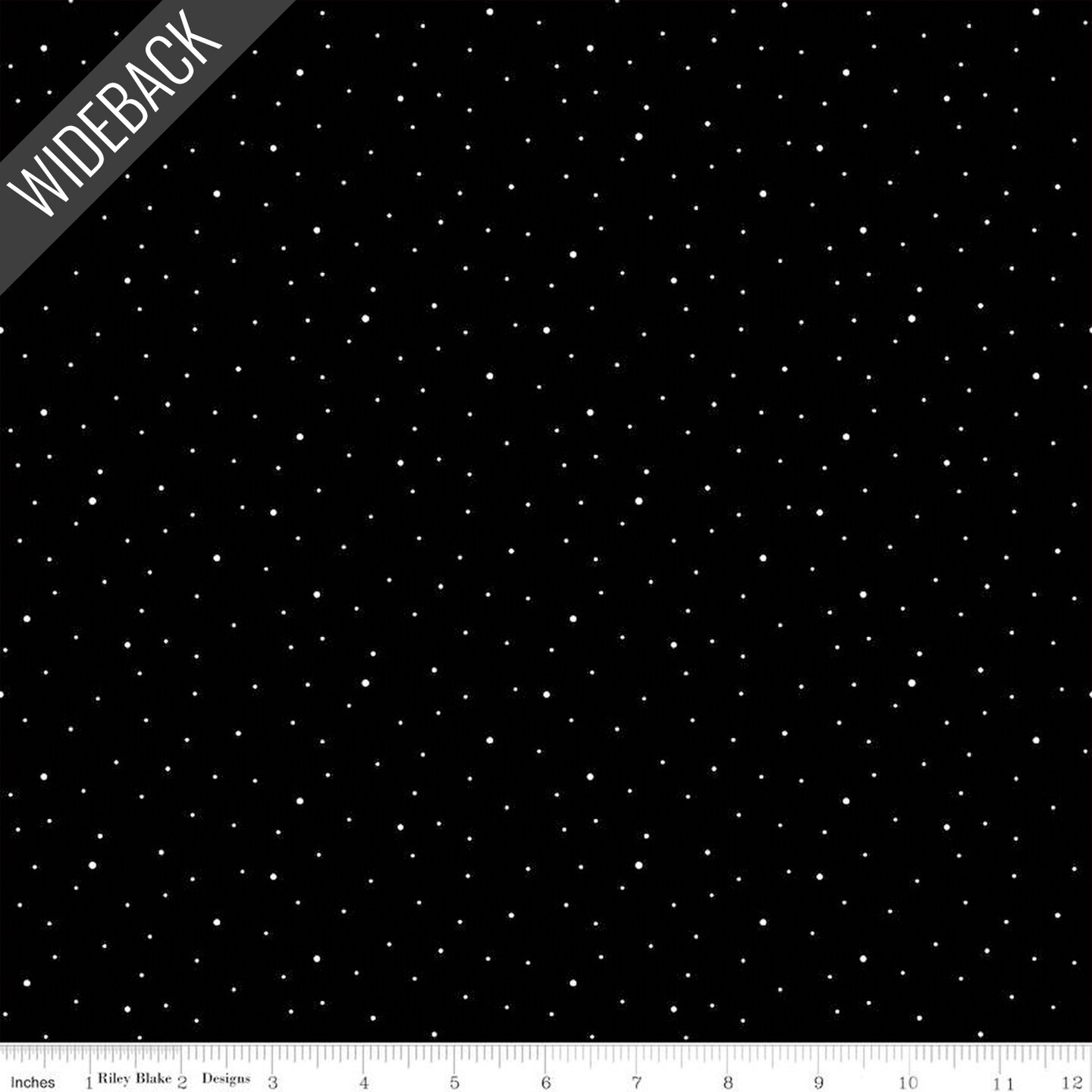 Dapple Dot Wideback (108 Inch) in Black (wb640-black) | Dapple Dot | Riley Blake Designs | Riley Blake