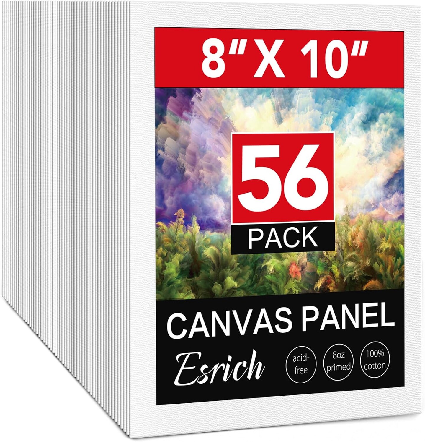 56 Pack Canvas Panels - 8x10 Inch