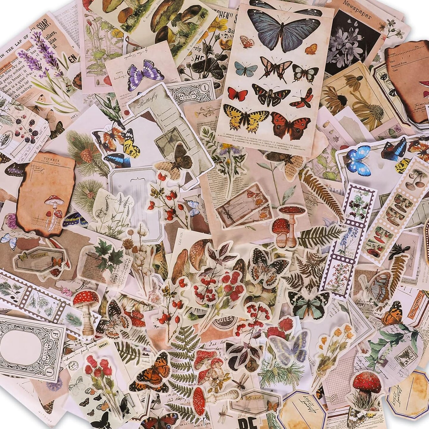 (200 Pieces) Scrapbook Vintage Stickers (Nature) | Michaels