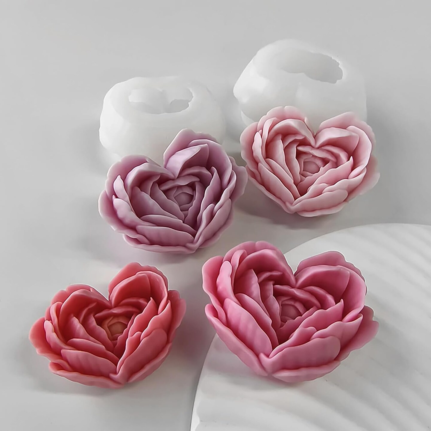 2 Pack Flower Mold 3D Flower Candle - Resin Casting Silicone