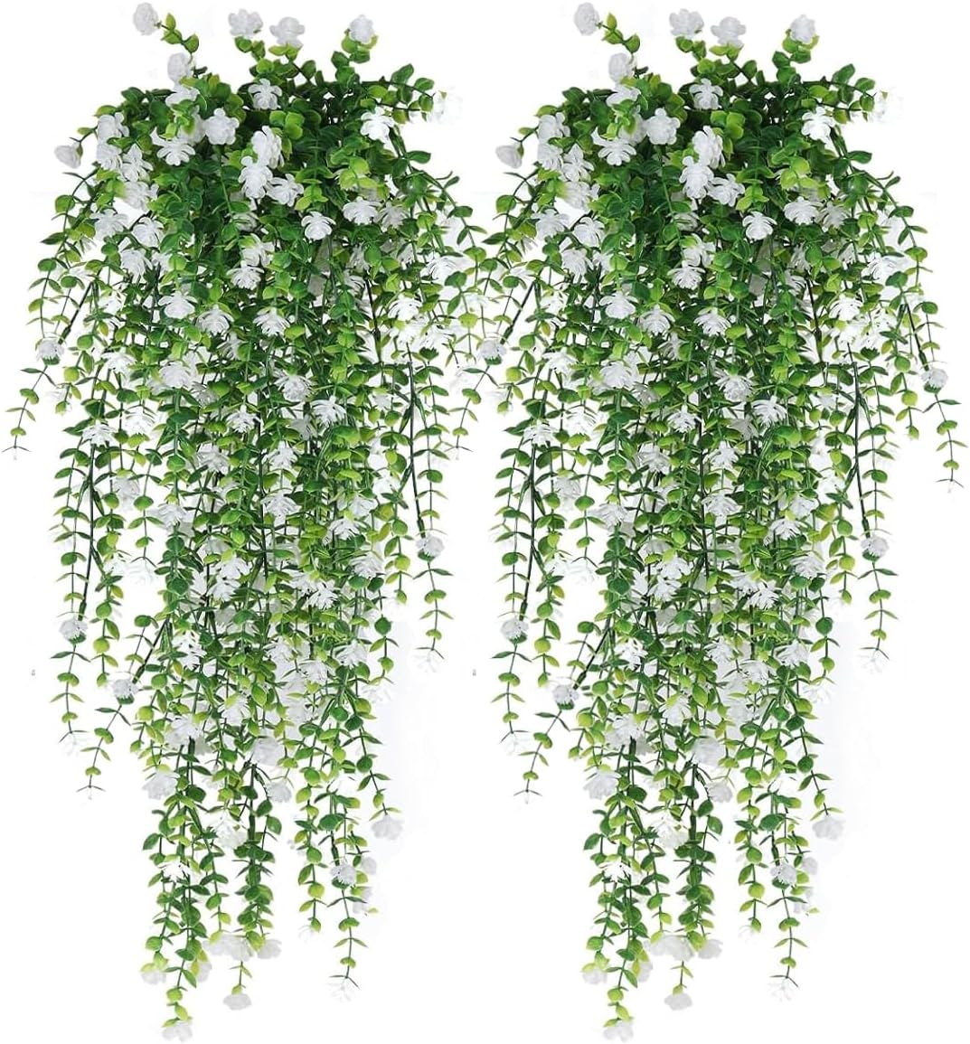 Artificial Hanging Flowers for Outdoor Indoor Decor 6 packs
